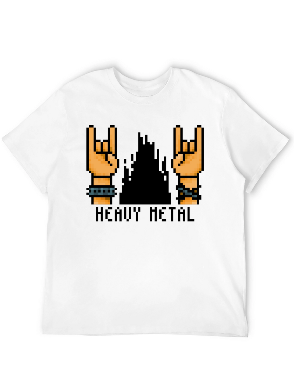 Heavy Metal Pixel Art Black T-Shirt