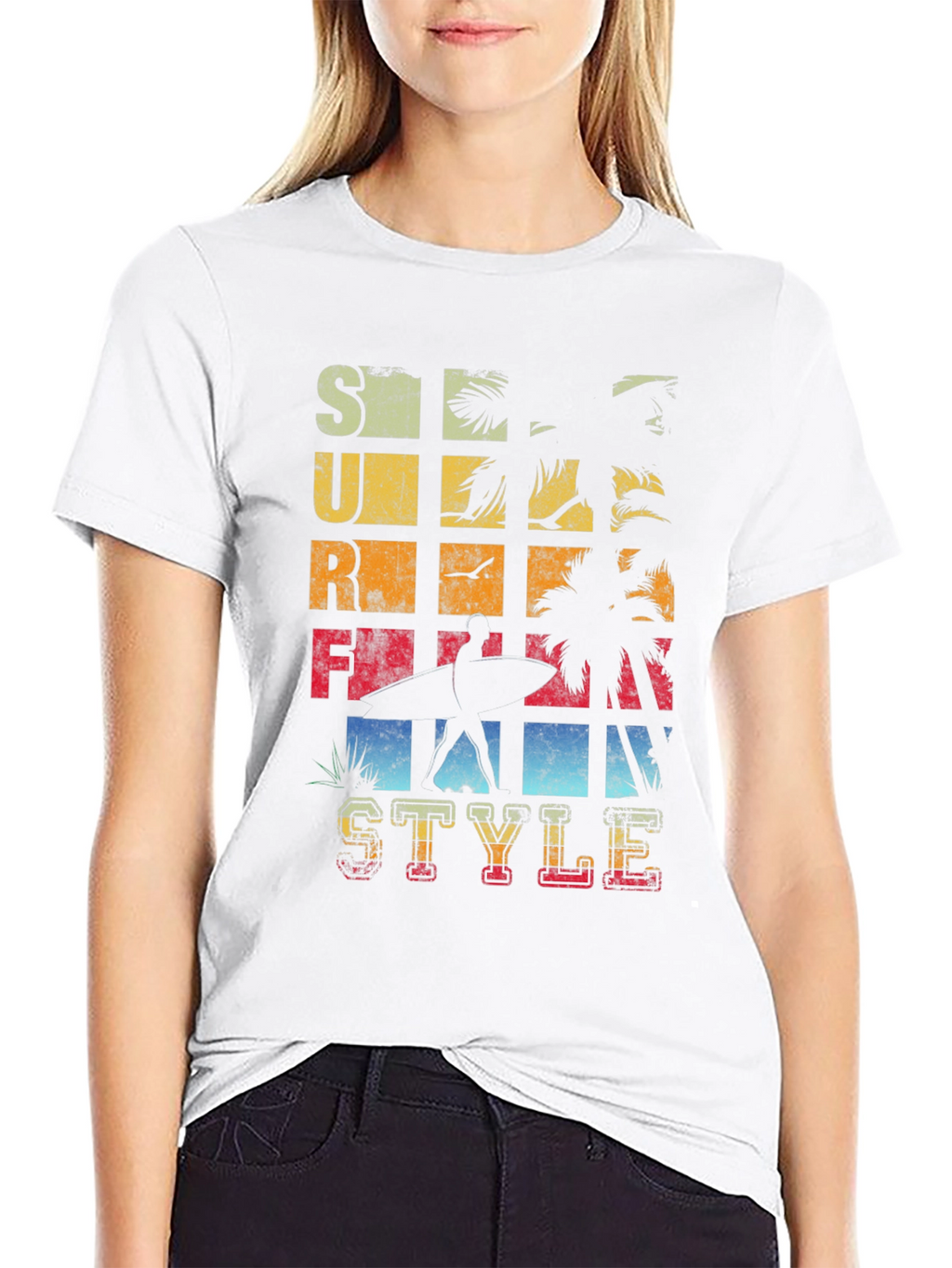 Surf Style Graphic Tee - Retro Beach Vibes