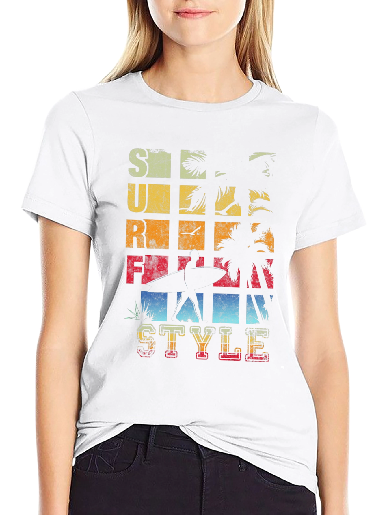 Surf Style Graphic Tee - Retro Beach Vibes