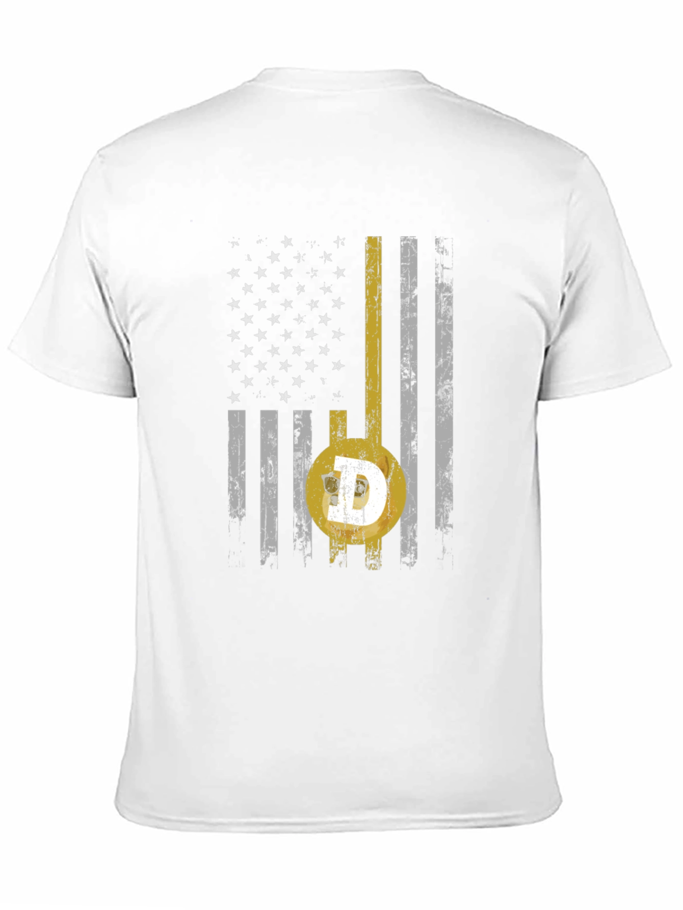 Dogecoin USA Flag Graphic Tee - Black