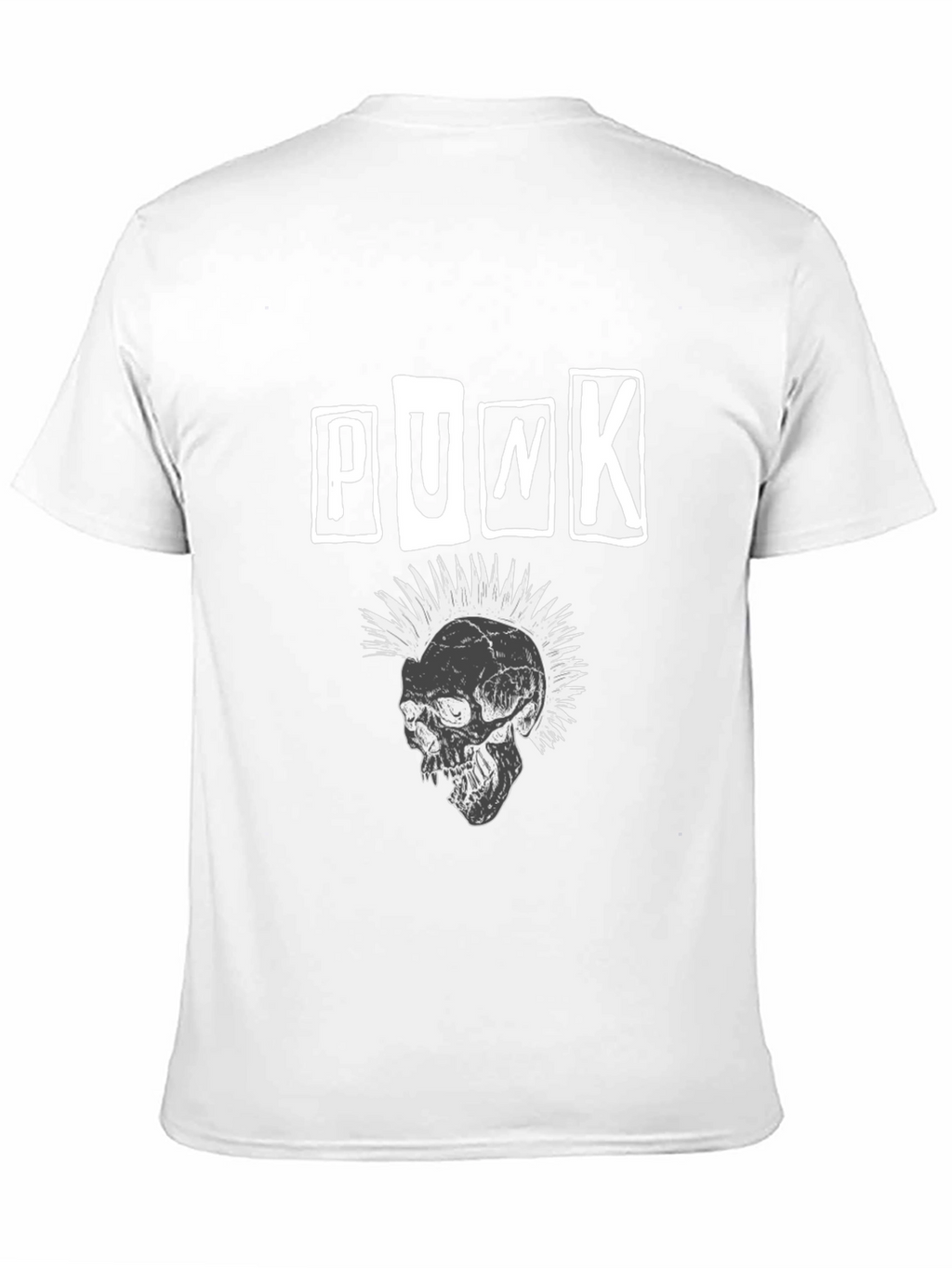 Punk Skull Graphic T-Shirt - Black