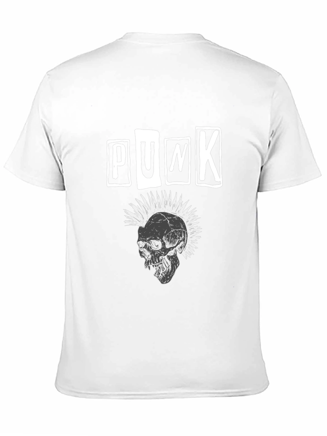 Punk Skull Graphic T-Shirt - Black