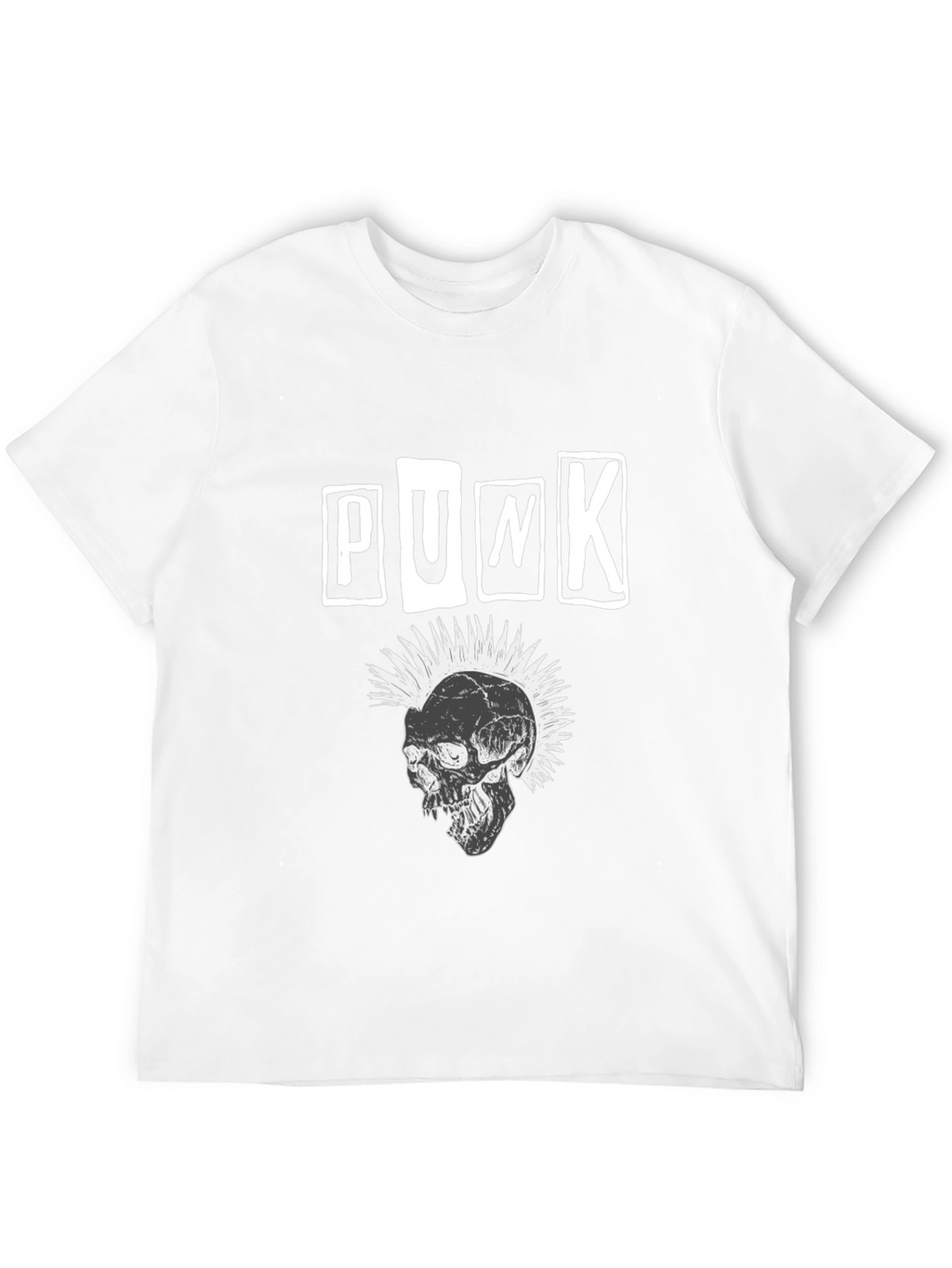 Punk Skull Graphic T-Shirt - Black