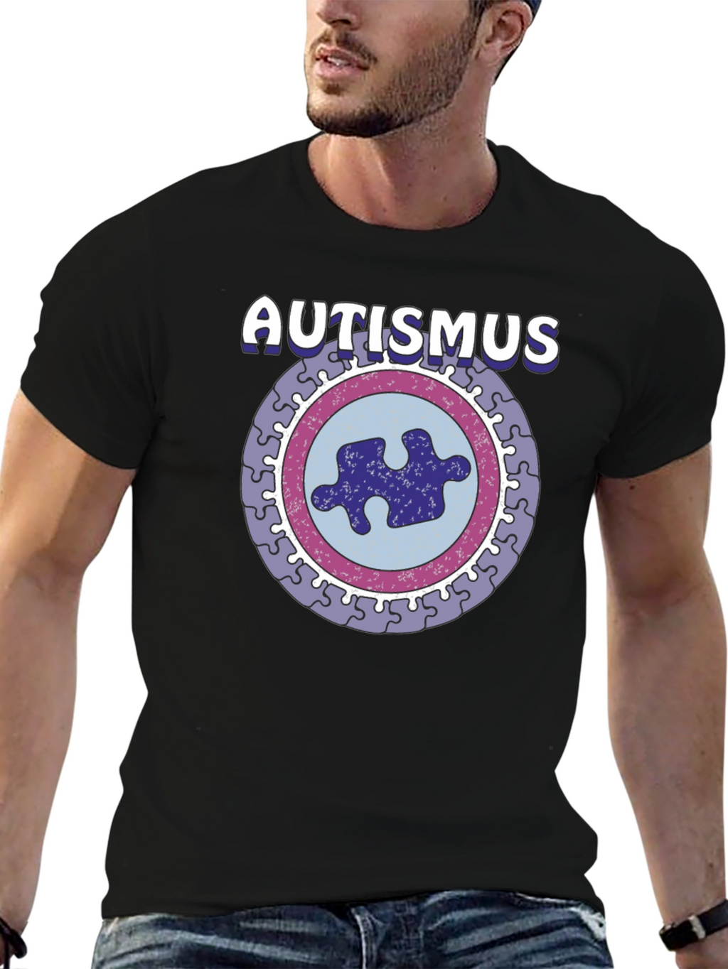 Autismus Puzzle Piece Graphic T-Shirt