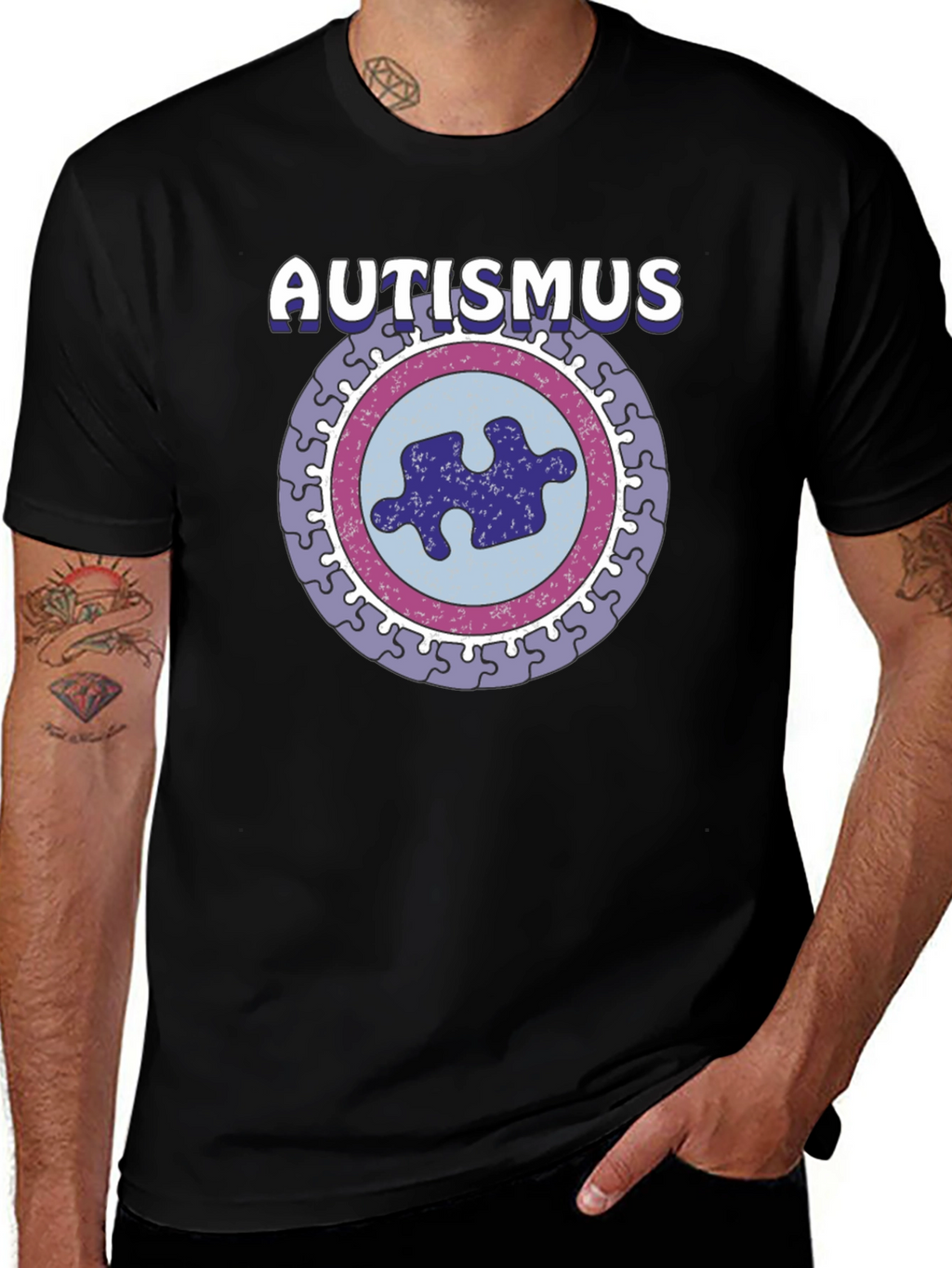 Autismus Puzzle Piece Graphic T-Shirt