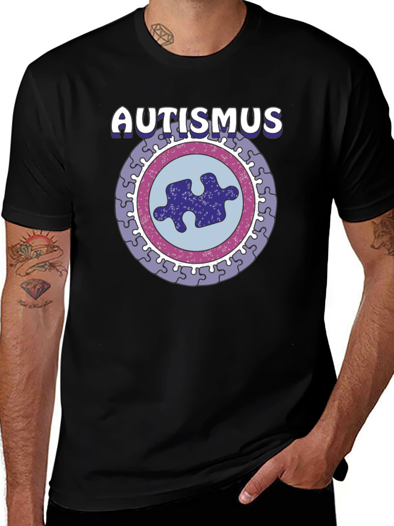 Autismus Puzzle Piece Graphic T-Shirt
