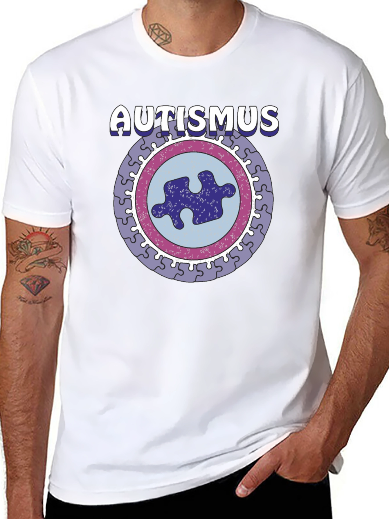 Autismus Puzzle Piece Graphic T-Shirt