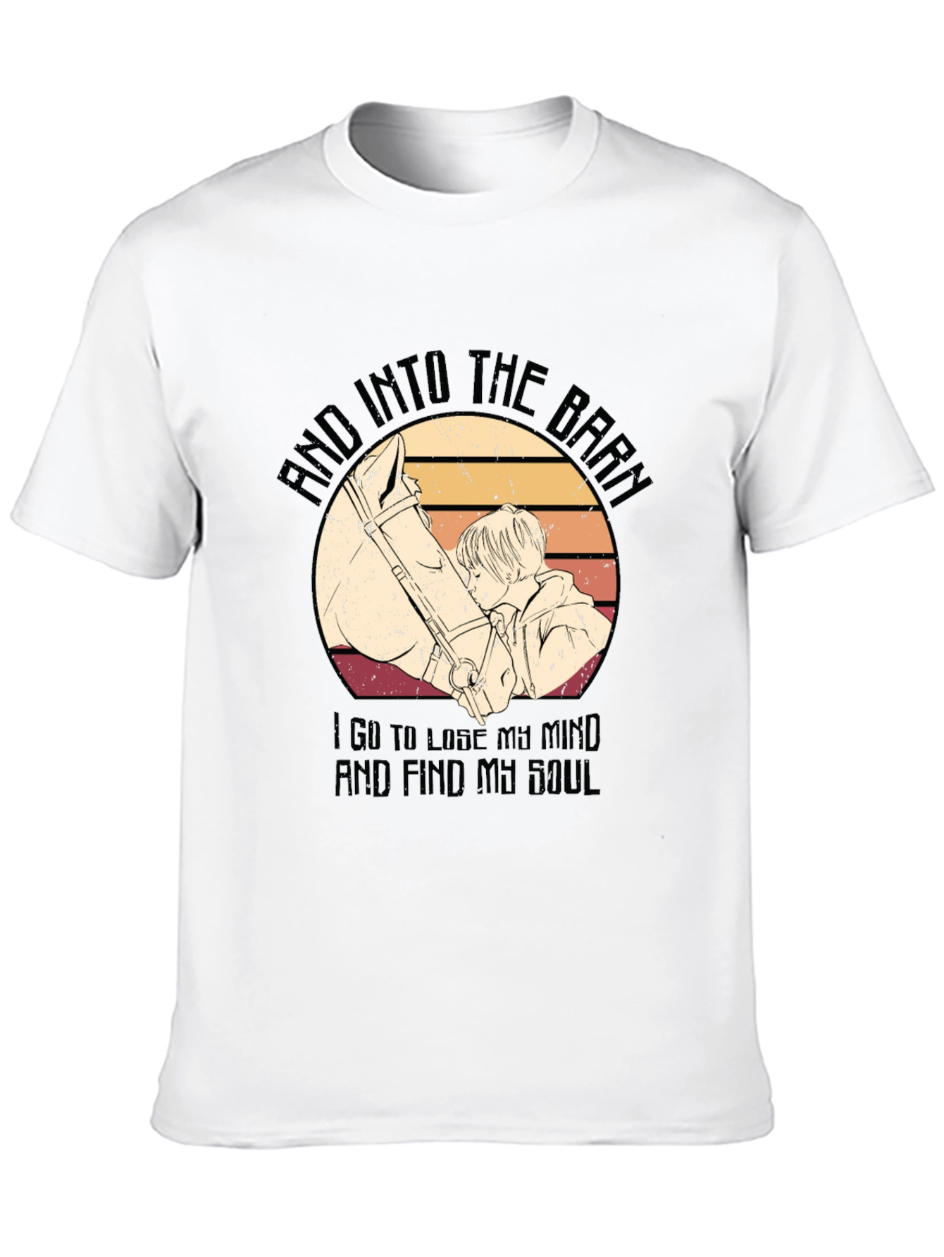 Horse Lover Graphic Tee - Find Your Soul in the Barn