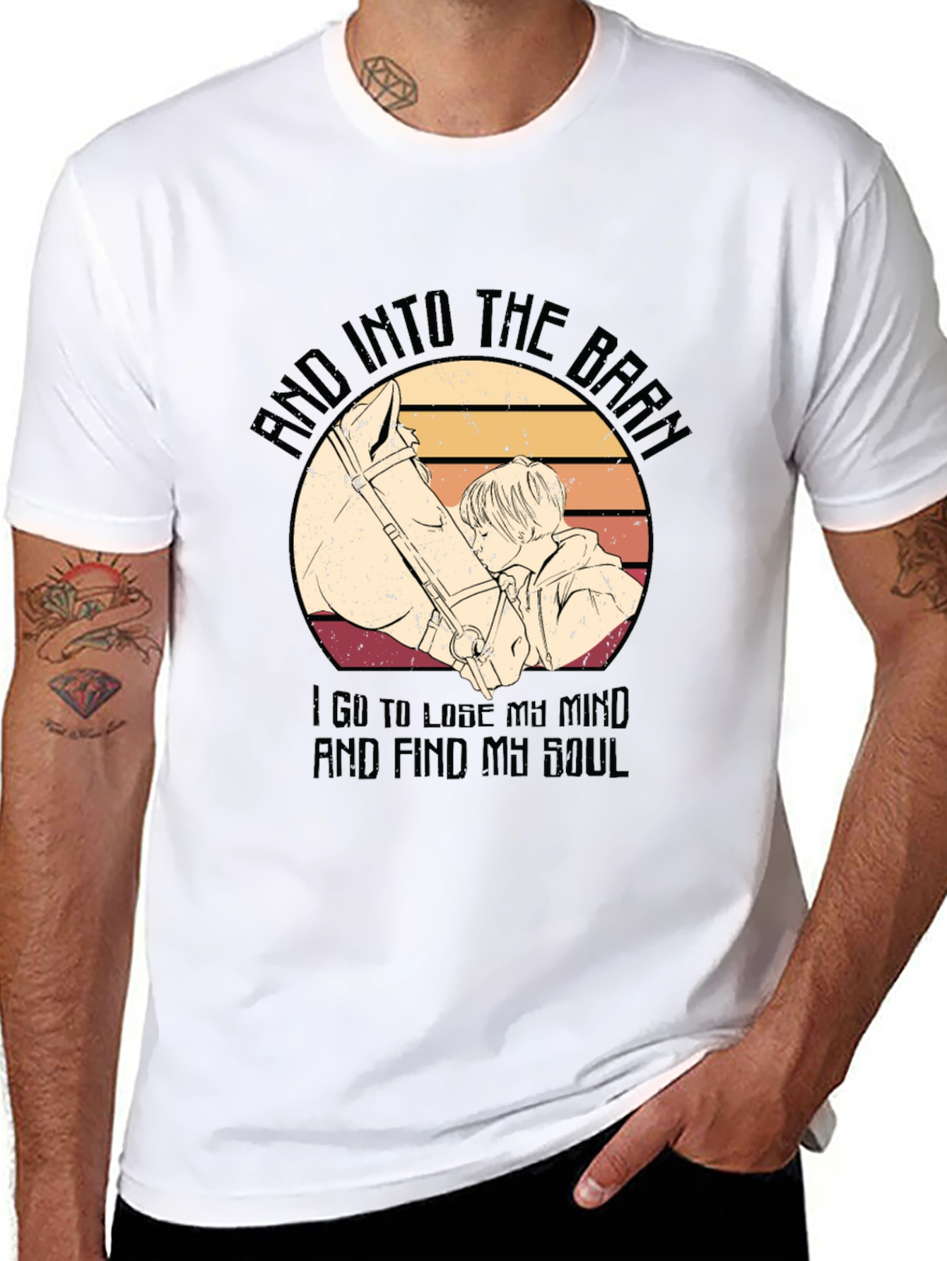 Horse Lover Graphic Tee - Find Your Soul in the Barn
