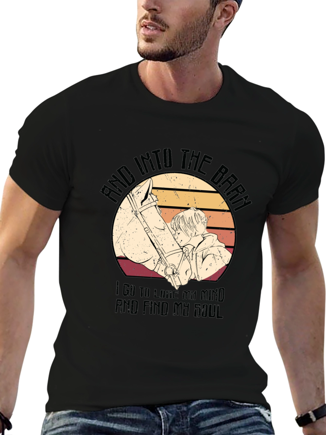 Horse Lover Graphic Tee - Find Your Soul in the Barn