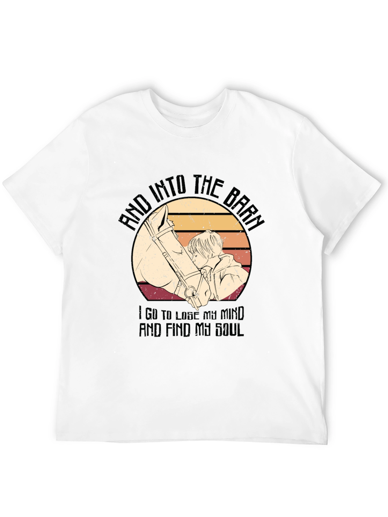 Horse Lover Graphic Tee - Find Your Soul in the Barn
