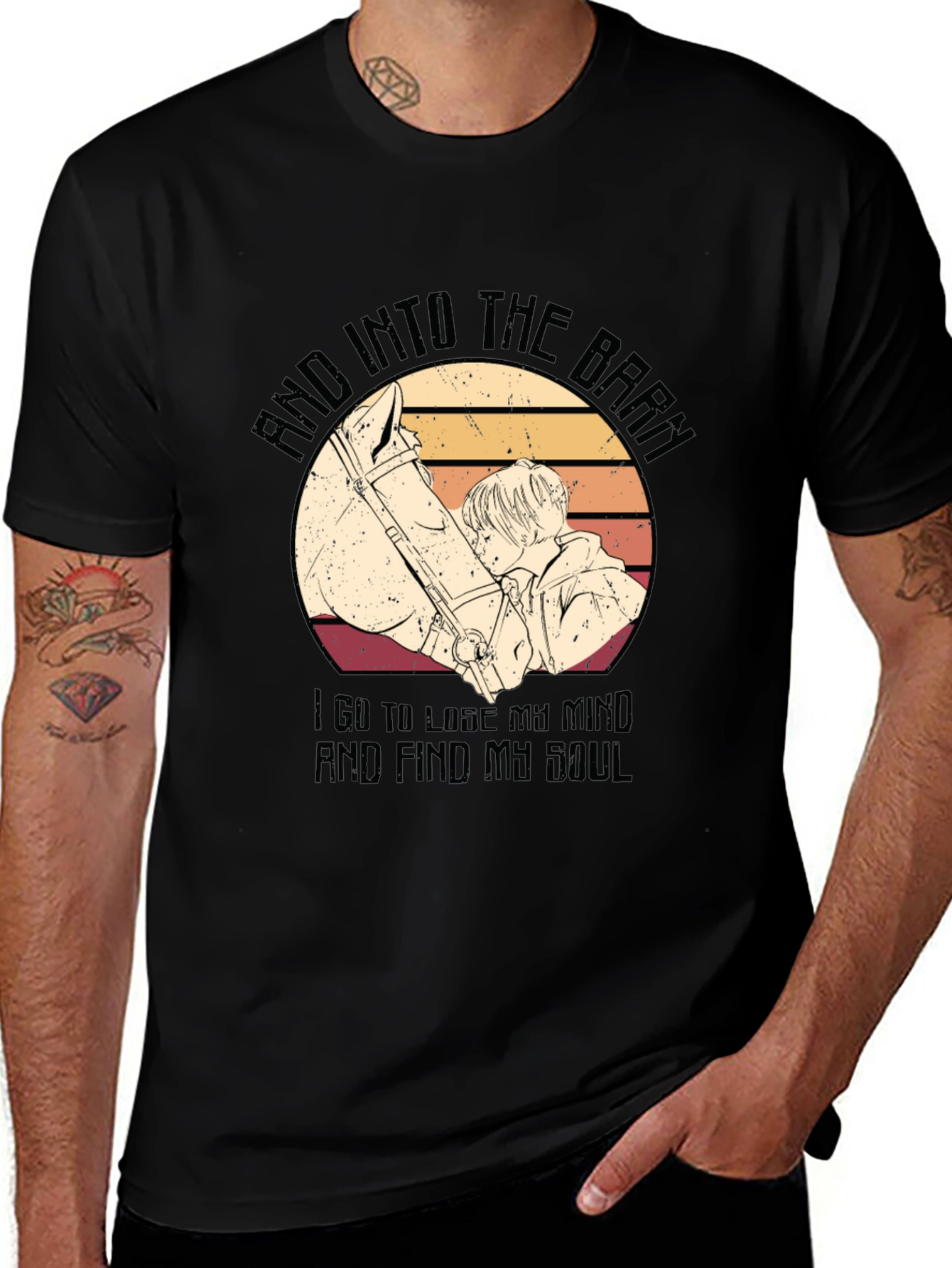 Horse Lover Graphic Tee - Find Your Soul in the Barn