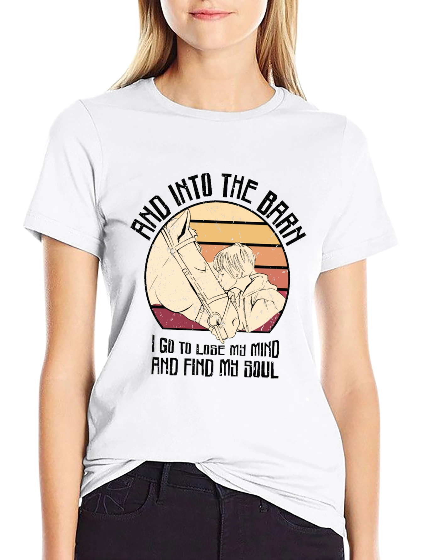 Horse Lover Graphic Tee - Find Your Soul in the Barn