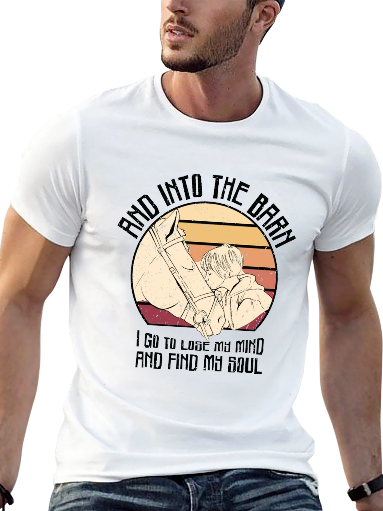Horse Lover Graphic Tee - Find Your Soul in the Barn