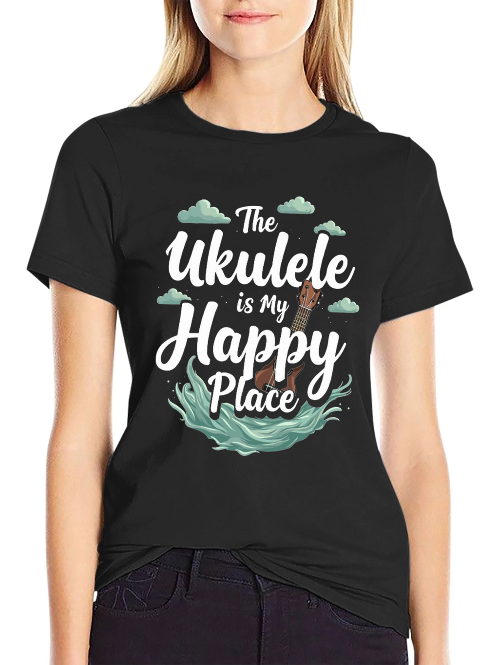 Ukulele Happy Place Graphic Tee