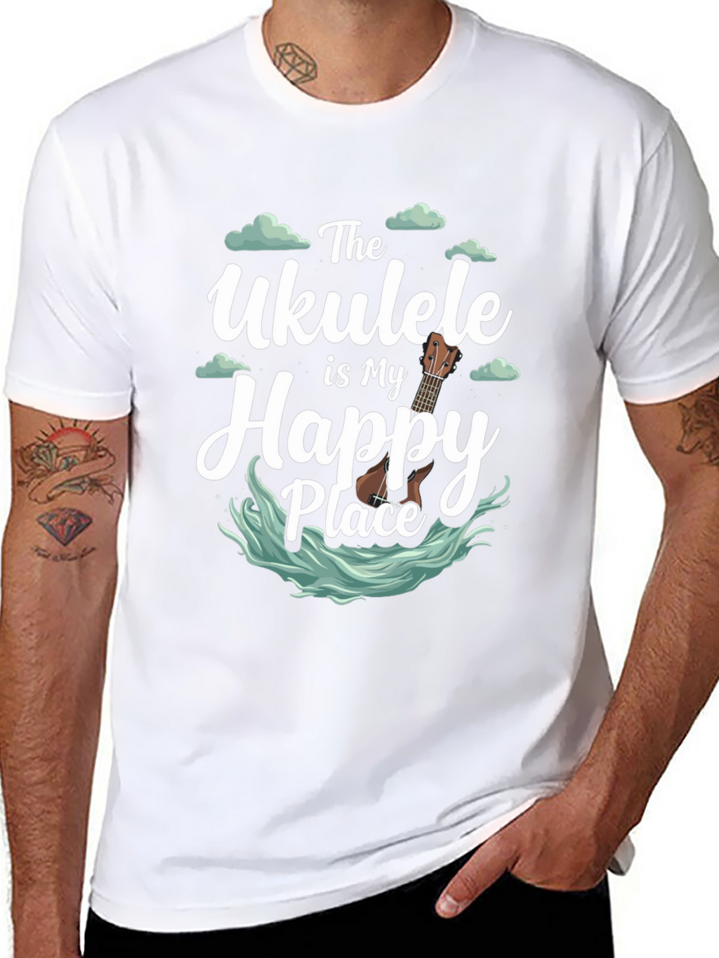 Ukulele Happy Place Graphic Tee
