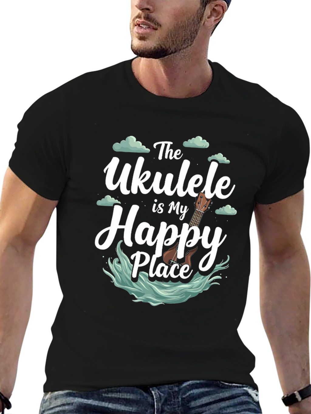 Ukulele Happy Place Graphic Tee