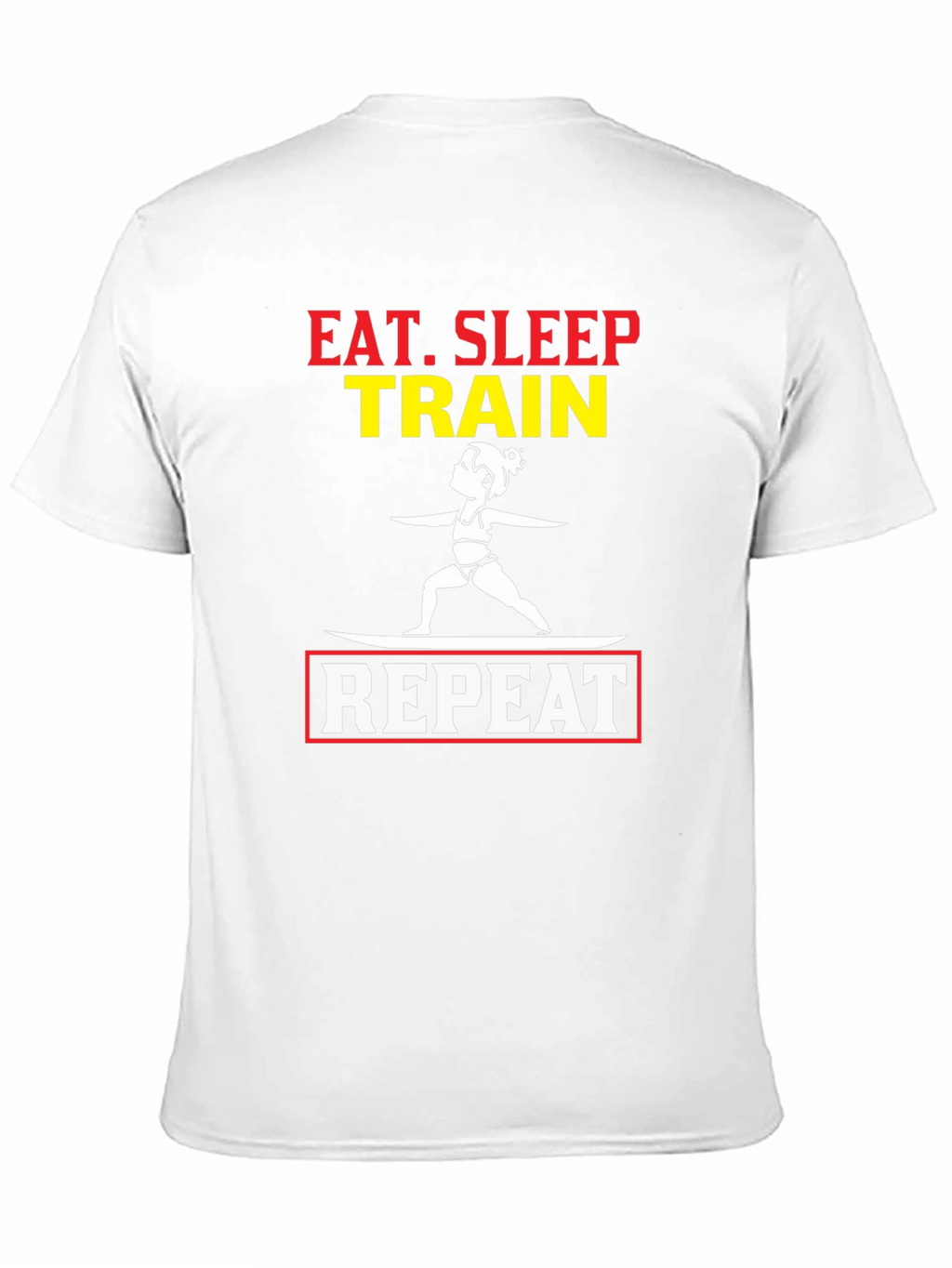 Eat Sleep Train Repeat Graphic T-Shirt - Black