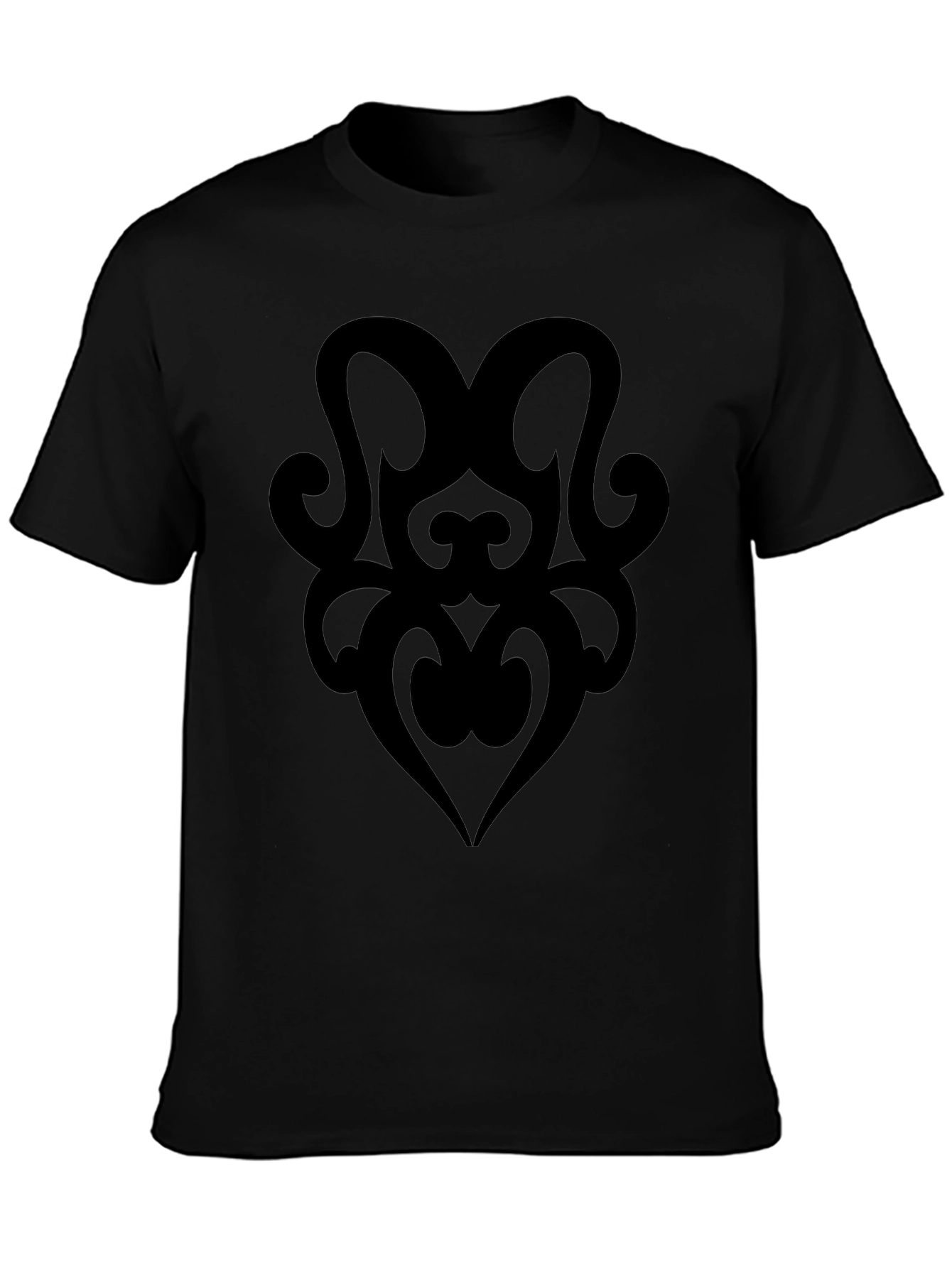 Tribal Heart Graphic Black T-Shirt