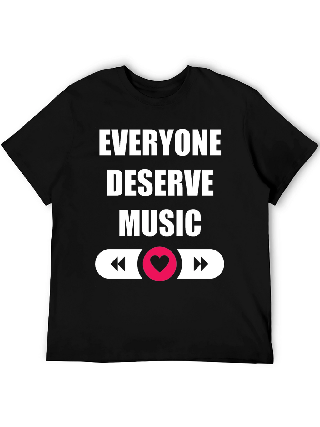 Everyone Deserves Music Black Graphic Tee