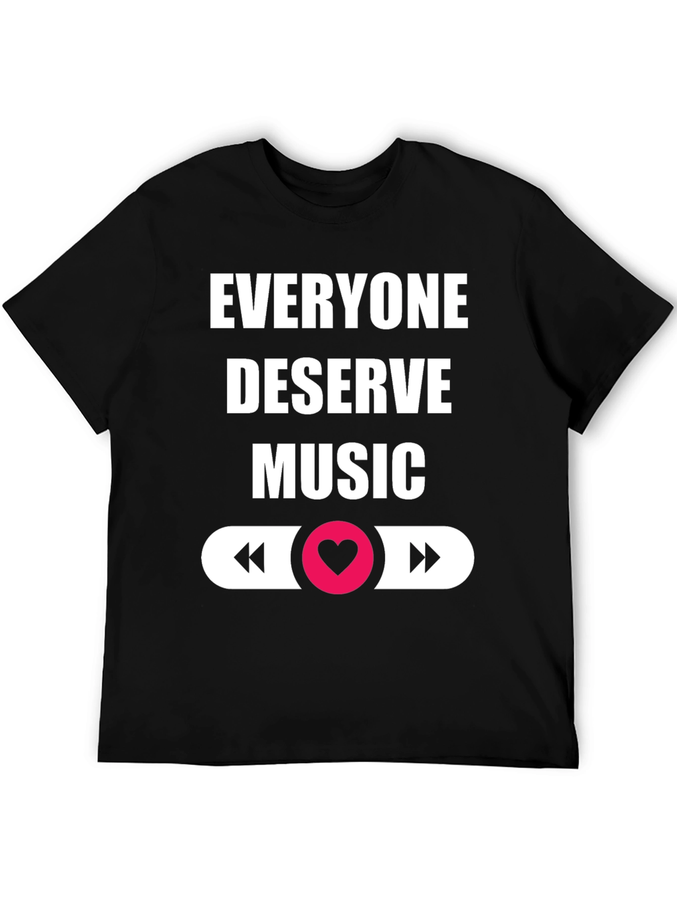 Everyone Deserves Music Black Graphic Tee