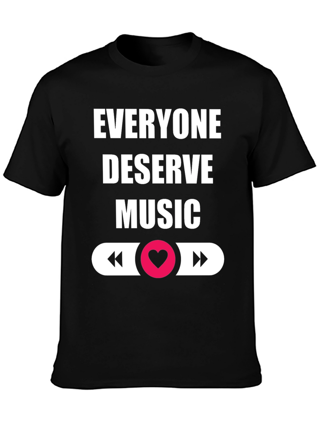 Everyone Deserves Music Black Graphic Tee