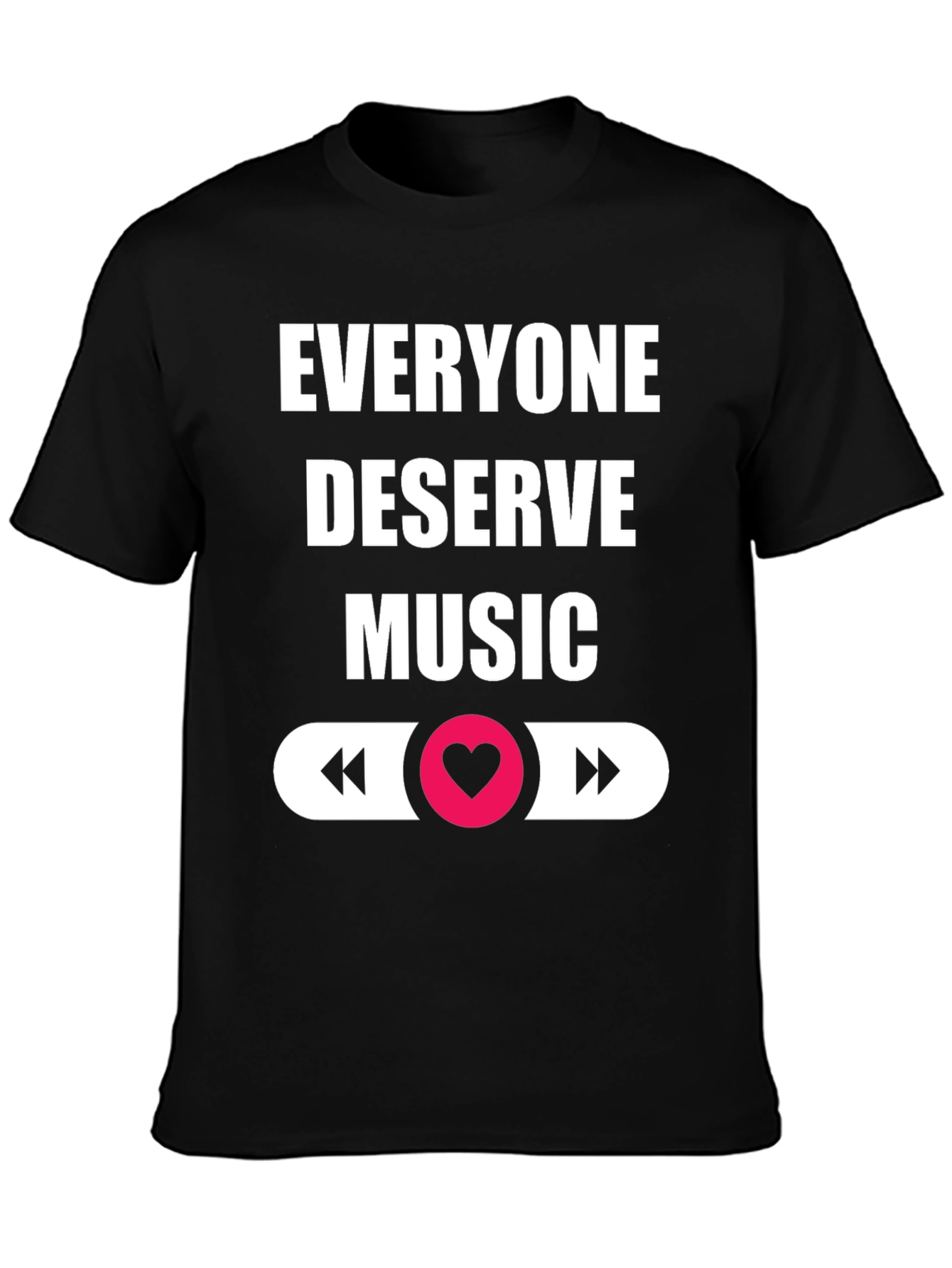 Everyone Deserves Music Black Graphic Tee