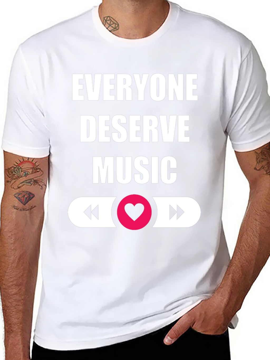 Everyone Deserves Music Black Graphic Tee