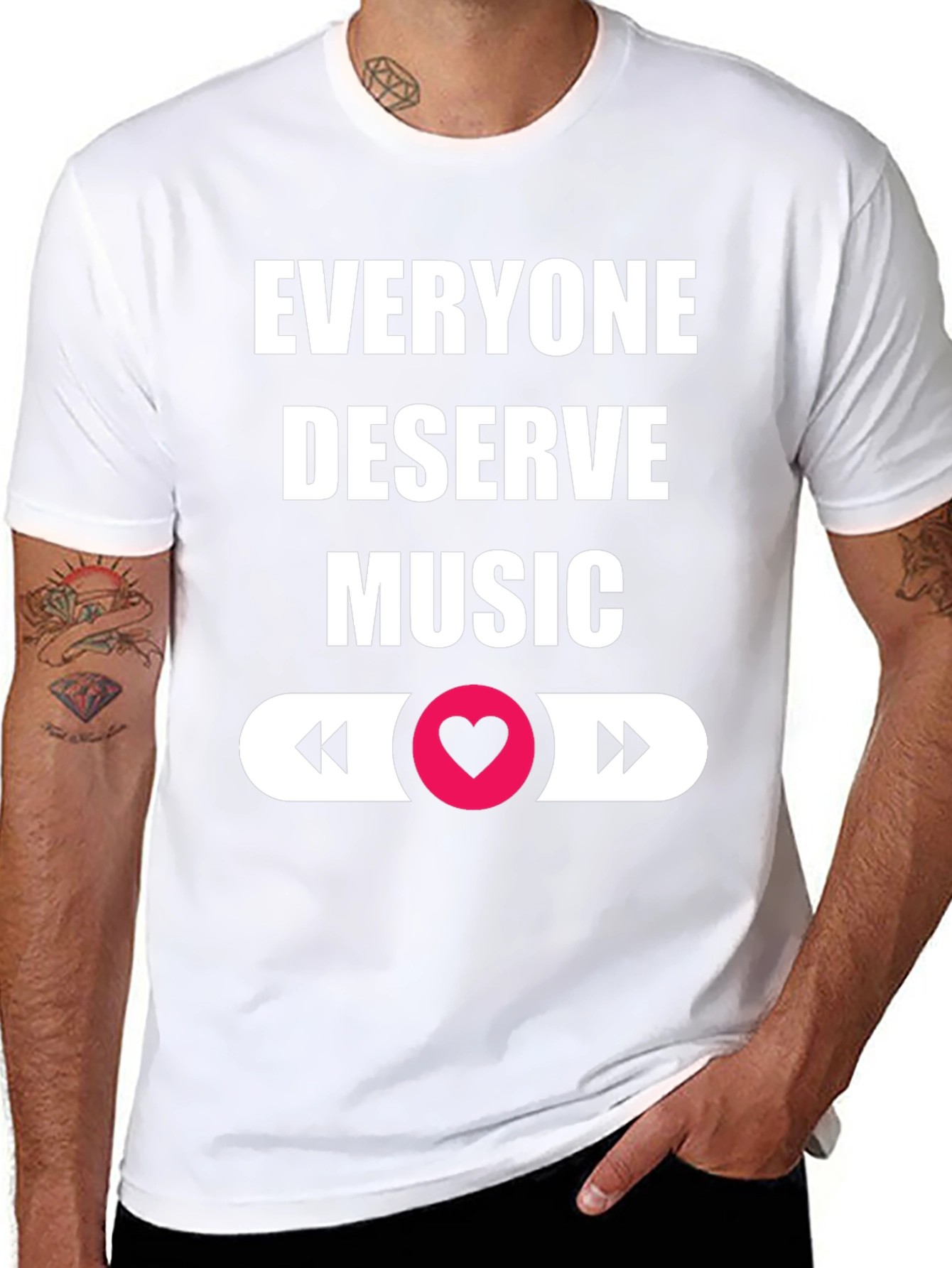 Everyone Deserves Music Black Graphic Tee