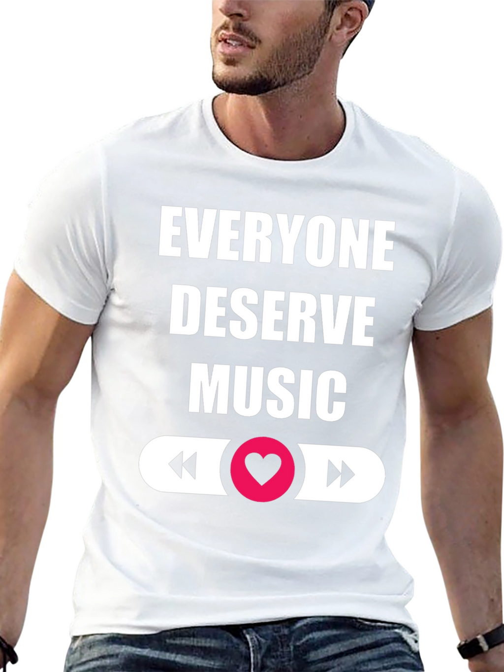 Everyone Deserves Music Black Graphic Tee