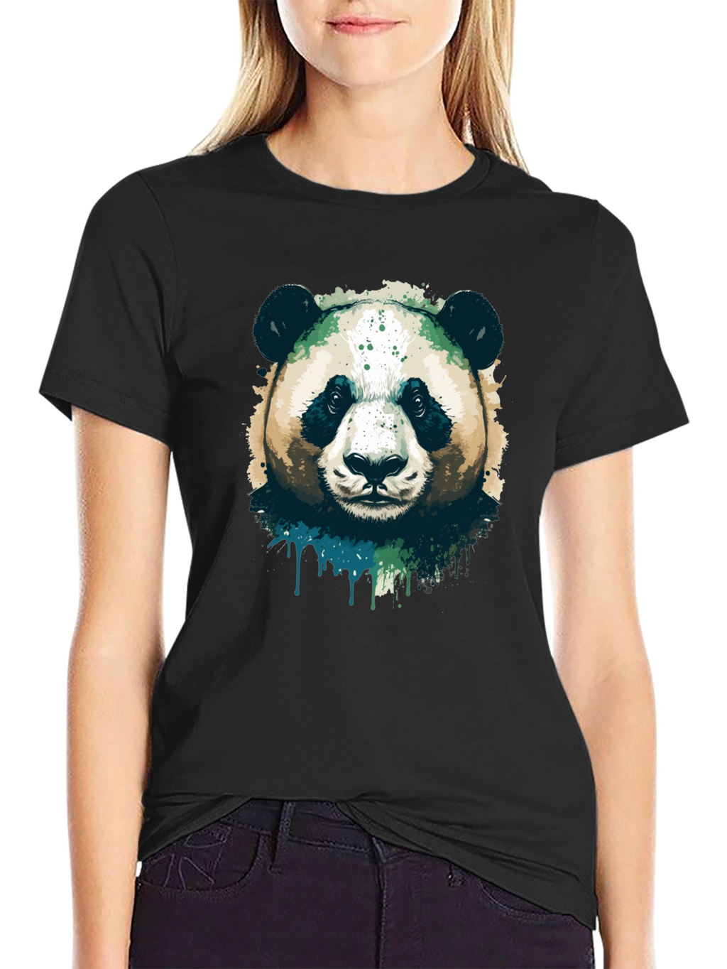 Panda Graphic Black T-Shirt