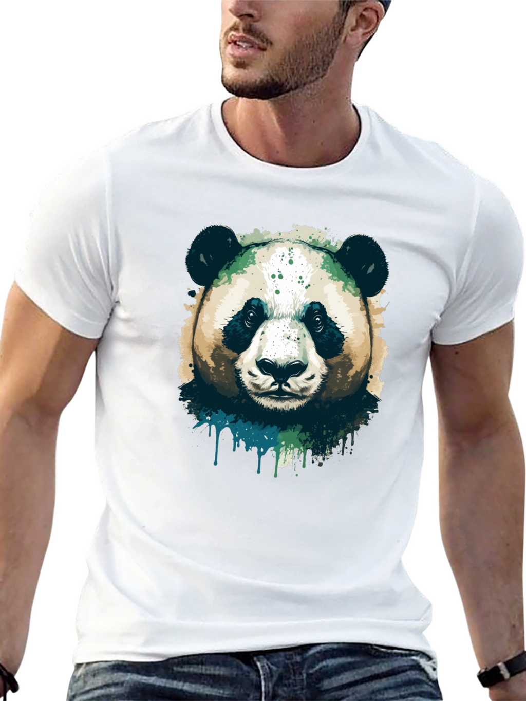 Panda Graphic Black T-Shirt