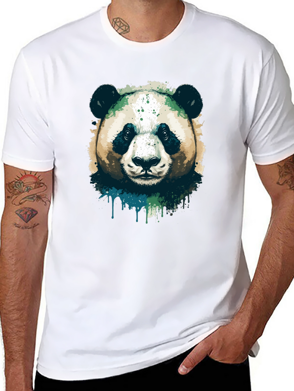 Panda Graphic Black T-Shirt