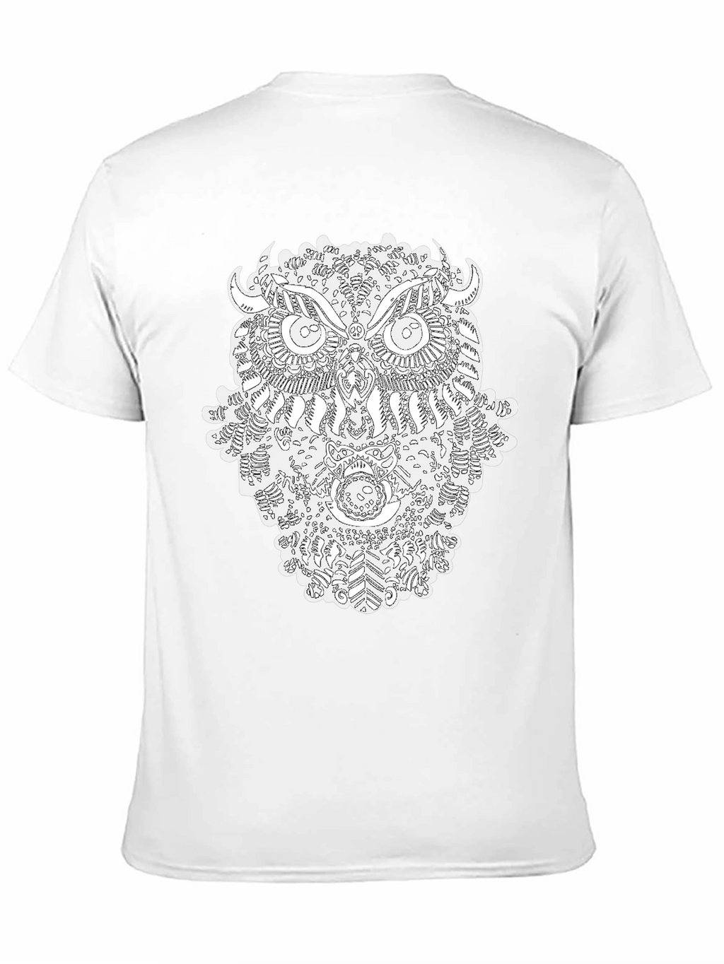 Owl Mandala Graphic Print T-Shirt