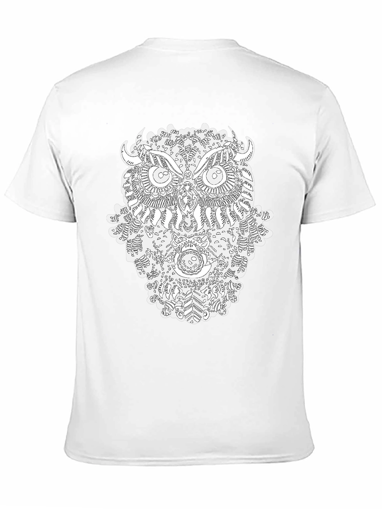 Owl Mandala Graphic Print T-Shirt