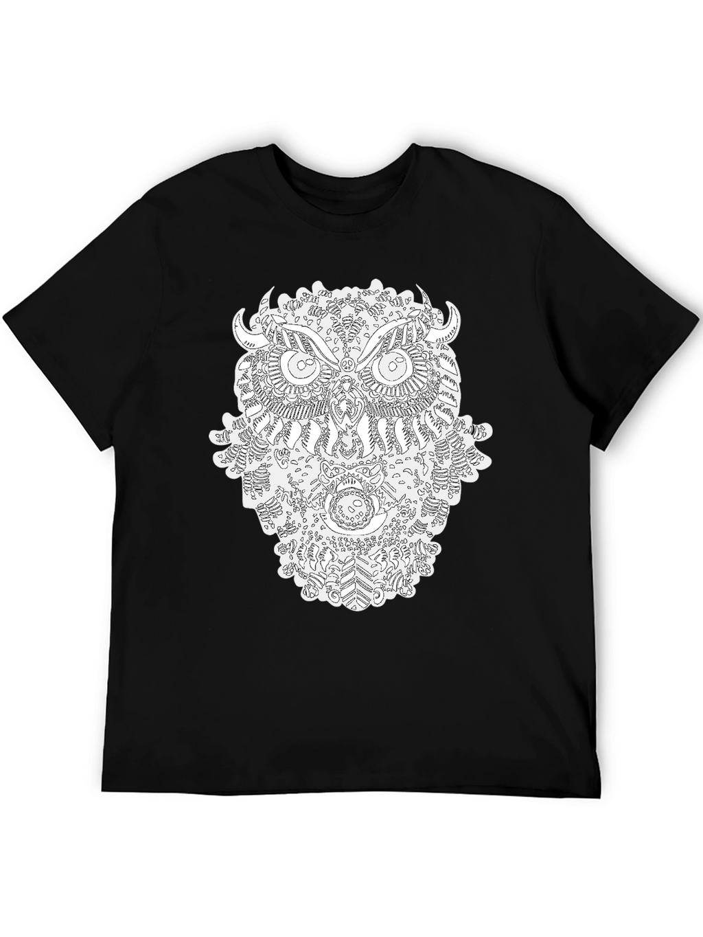 Owl Mandala Graphic Print T-Shirt