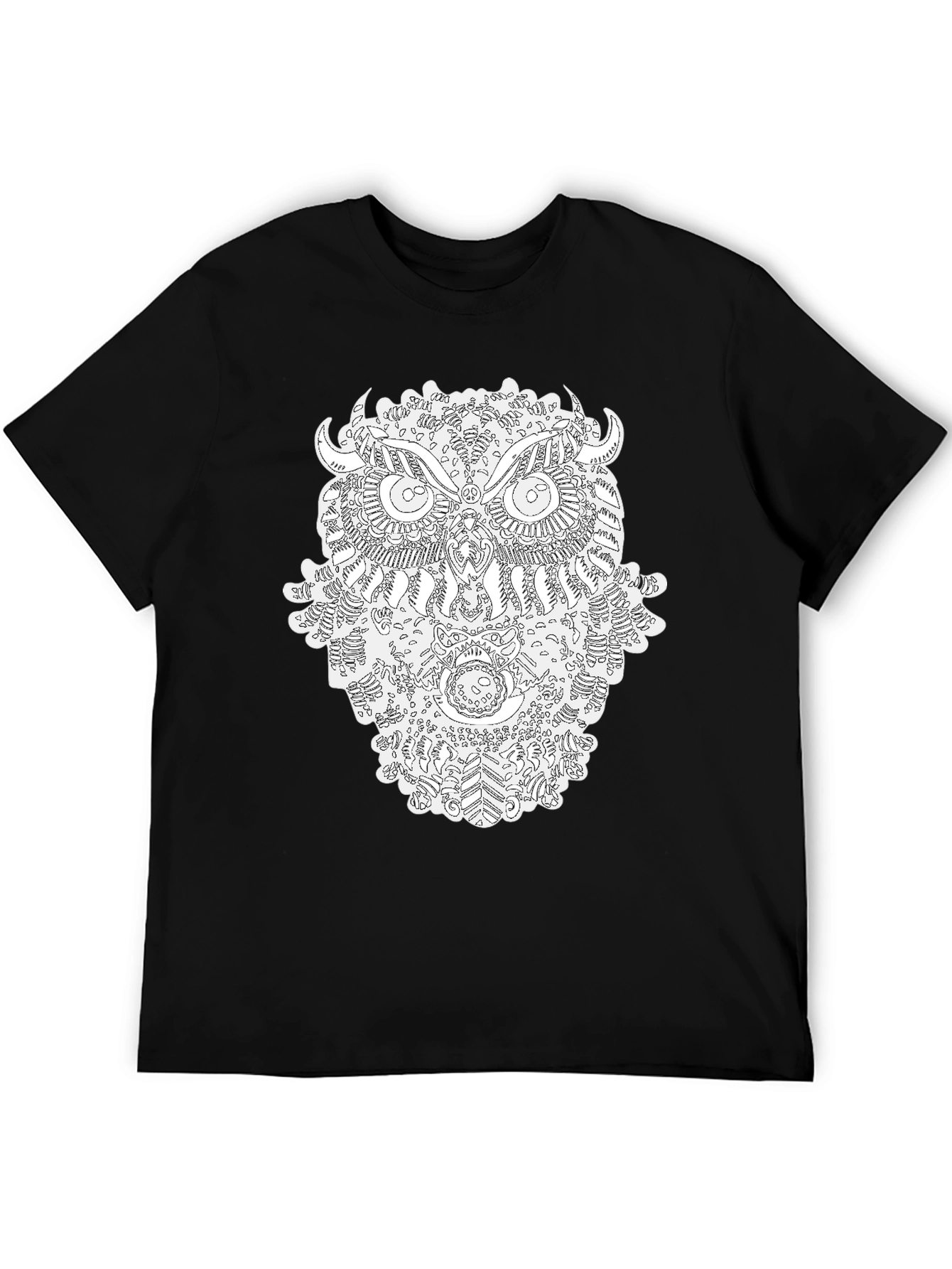 Owl Mandala Graphic Print T-Shirt