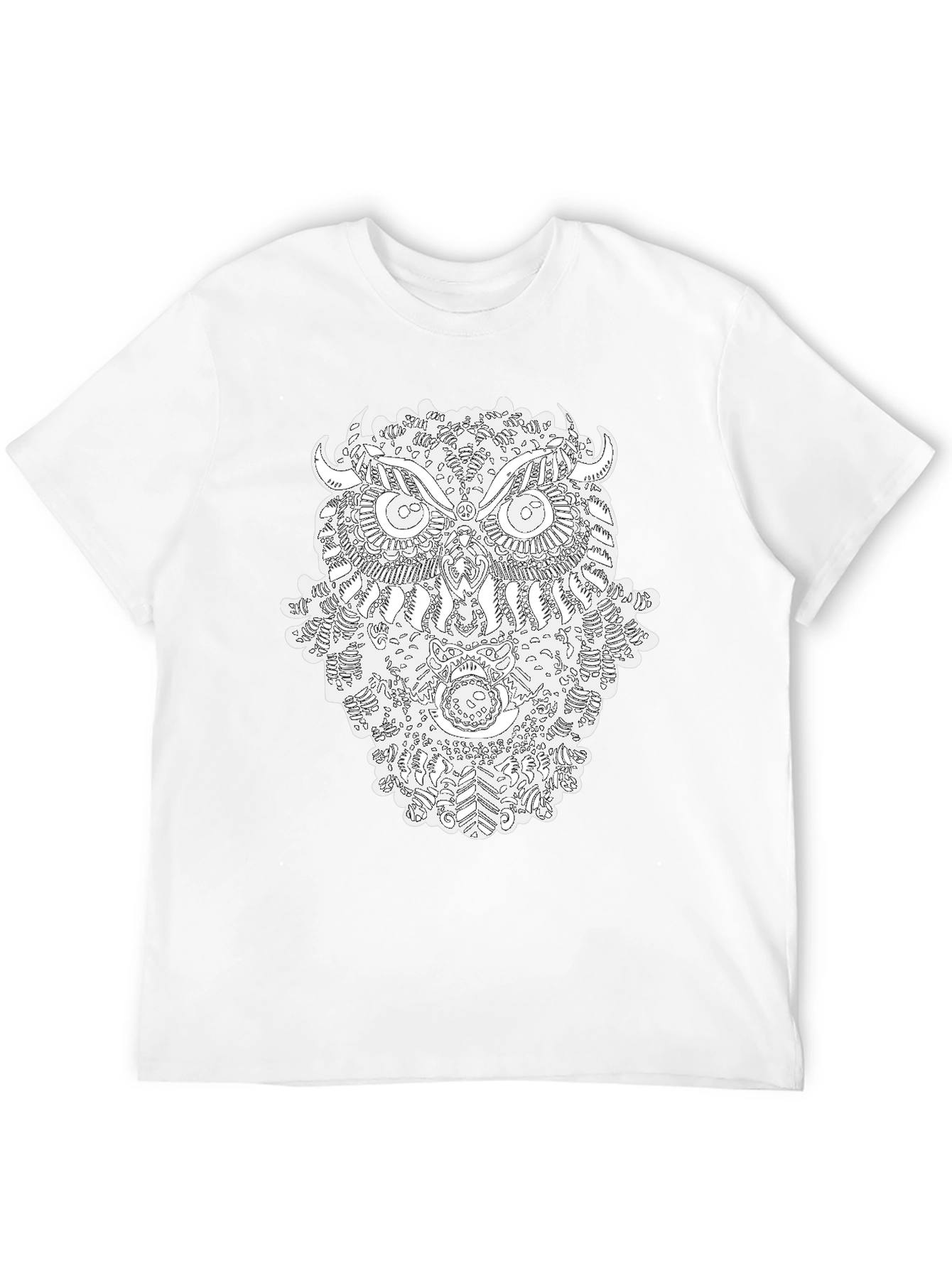 Owl Mandala Graphic Print T-Shirt