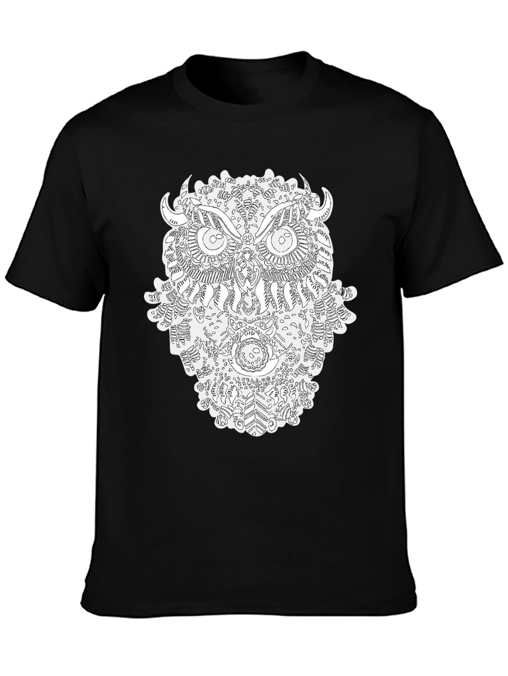 Owl Mandala Graphic Print T-Shirt
