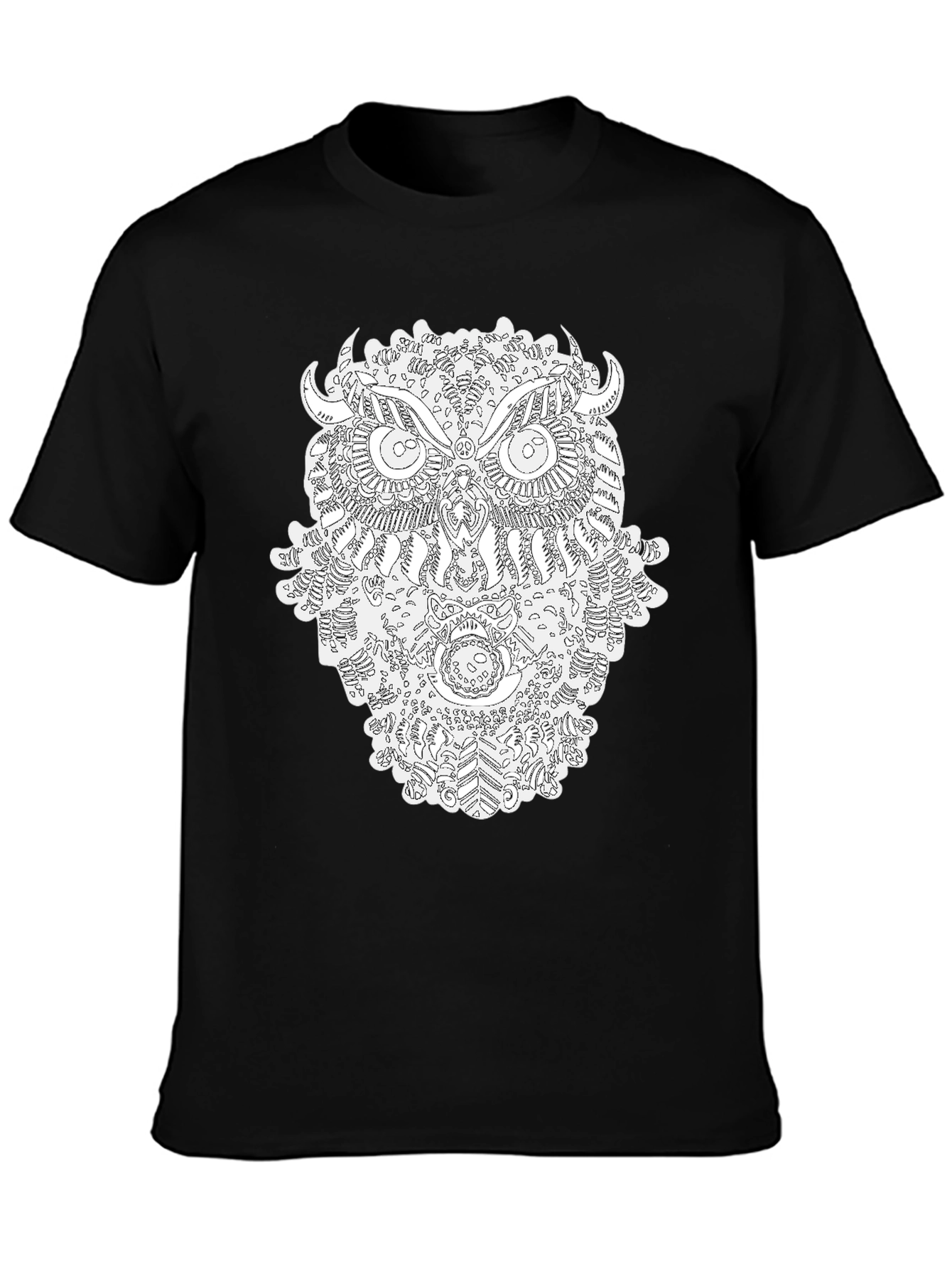 Owl Mandala Graphic Print T-Shirt