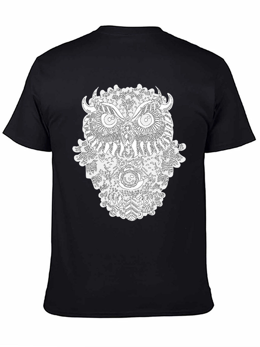 Owl Mandala Graphic Print T-Shirt