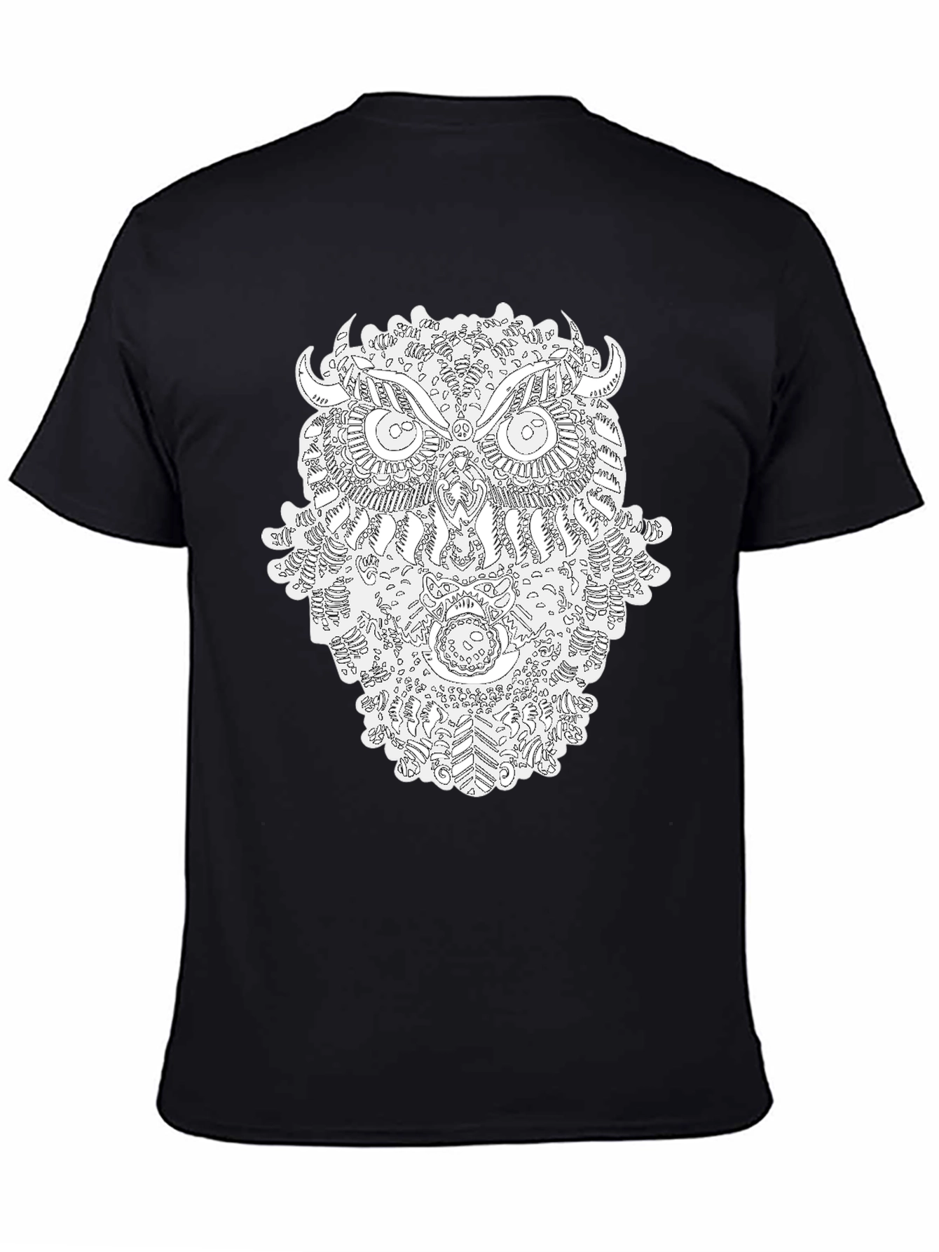 Owl Mandala Graphic Print T-Shirt