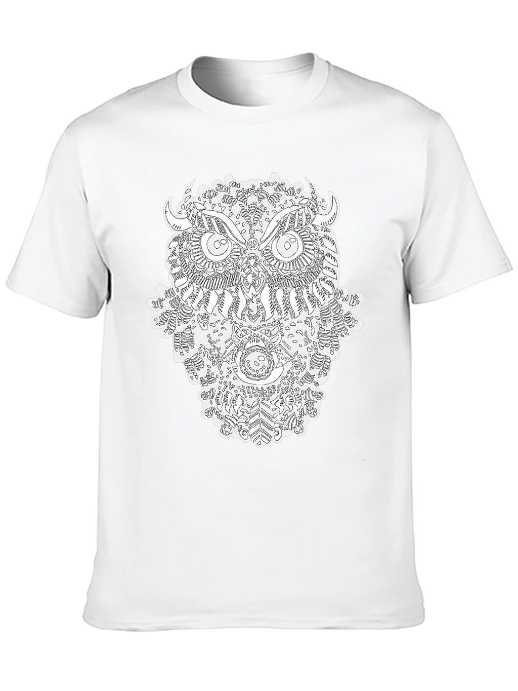 Owl Mandala Graphic Print T-Shirt