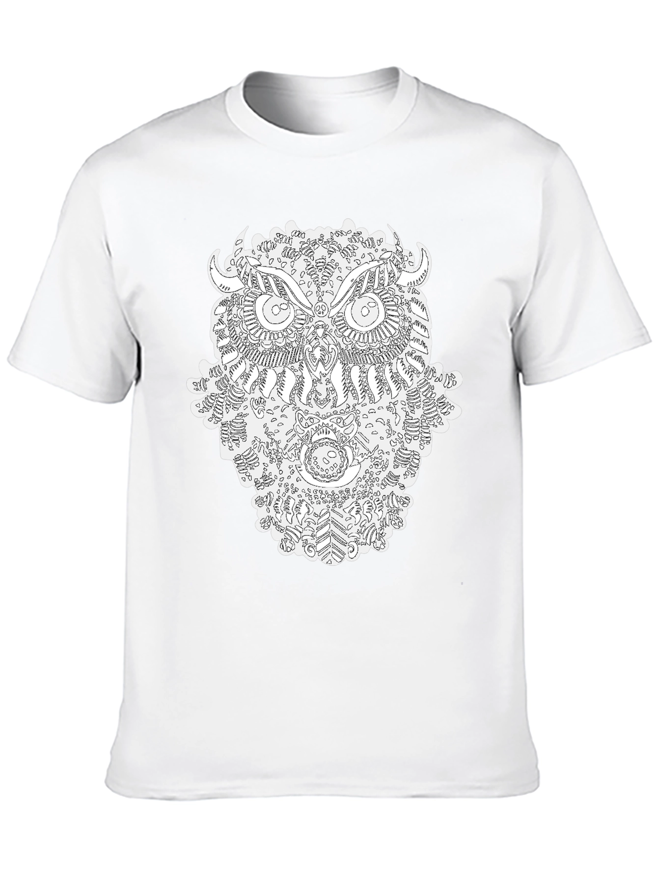 Owl Mandala Graphic Print T-Shirt