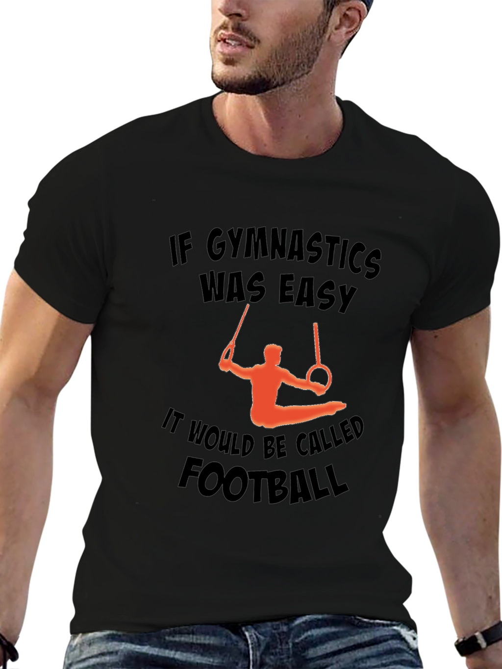 Gymnastics Rings Graphic Tee for Athletes