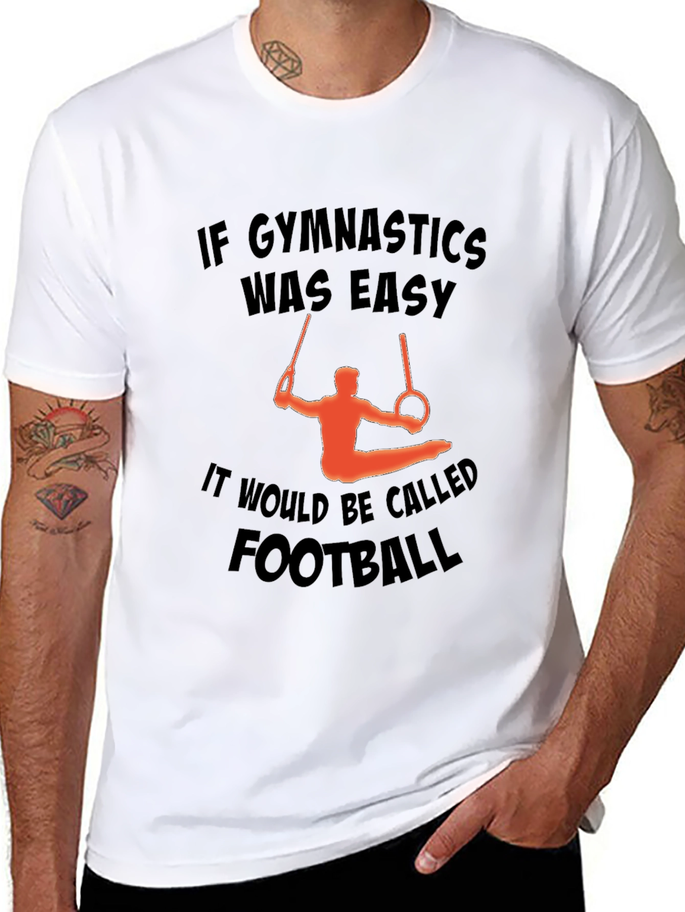 Gymnastics Rings Graphic Tee for Athletes