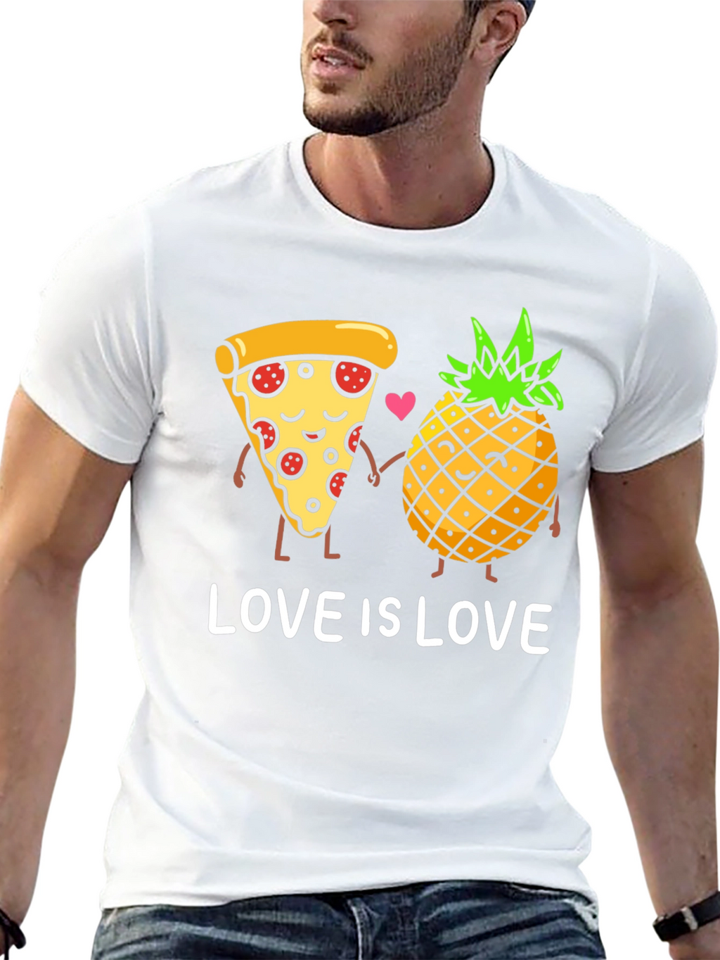 Pizza & Pineapple Love is Love Graphic Tee