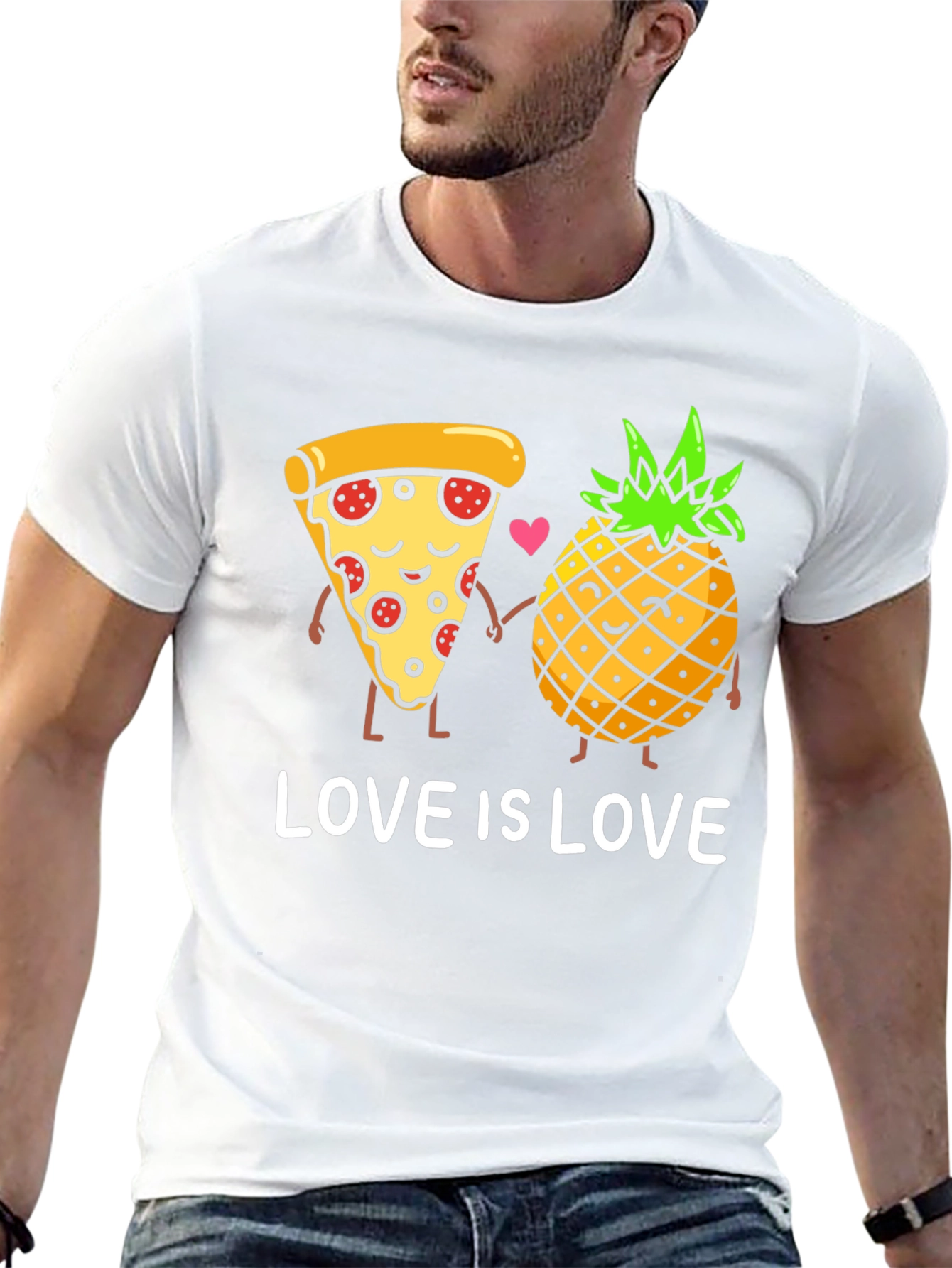 Pizza & Pineapple Love is Love Graphic Tee
