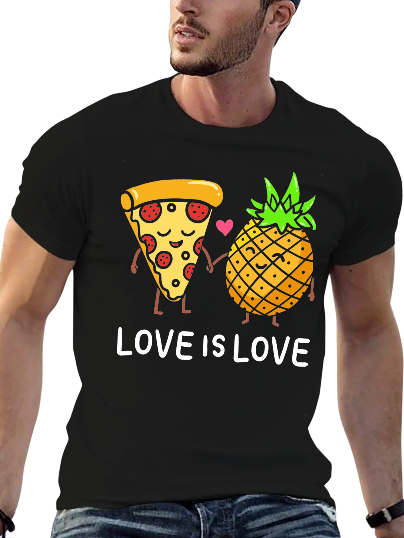 Pizza & Pineapple Love is Love Graphic Tee