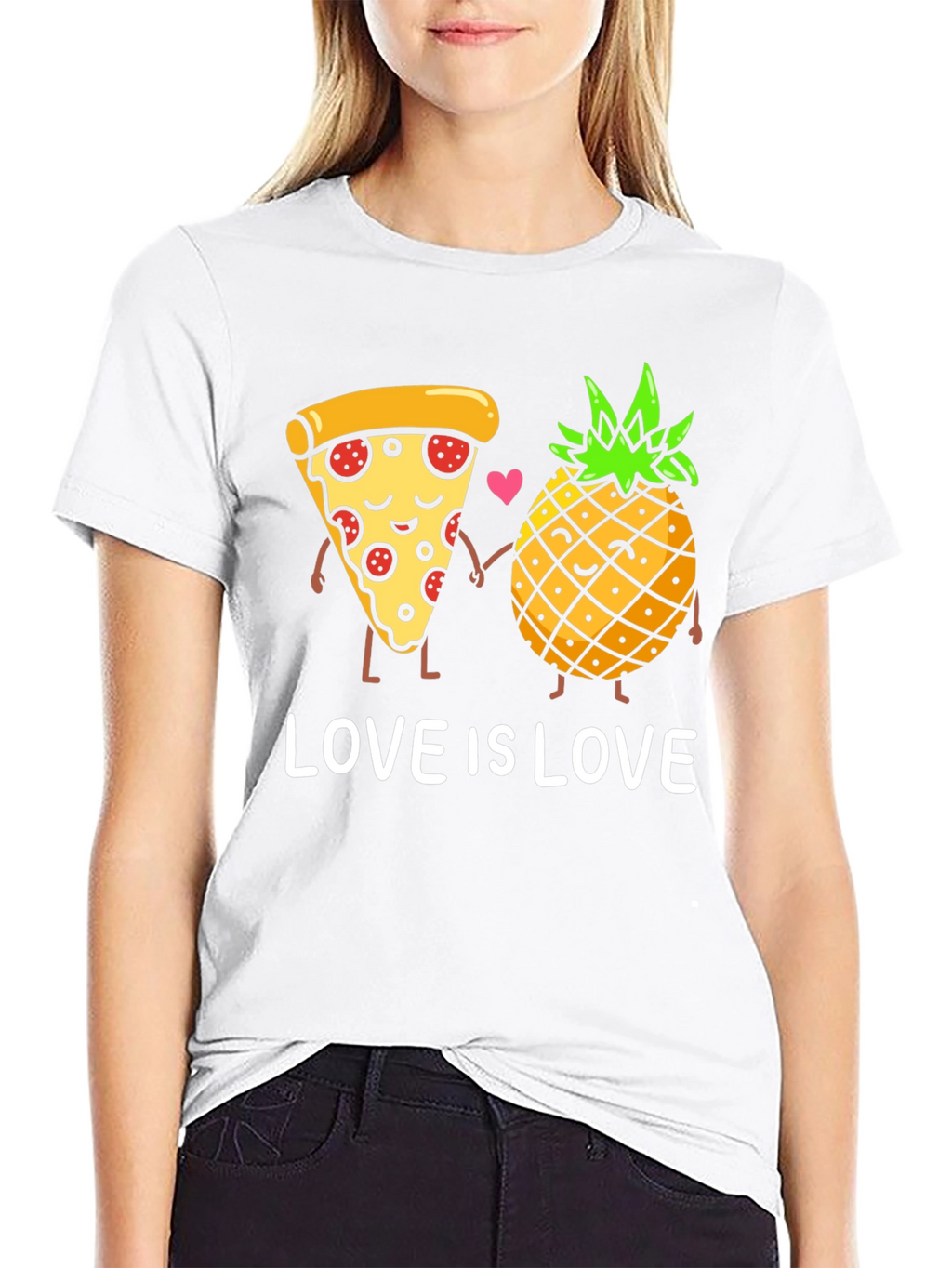 Pizza & Pineapple Love is Love Graphic Tee